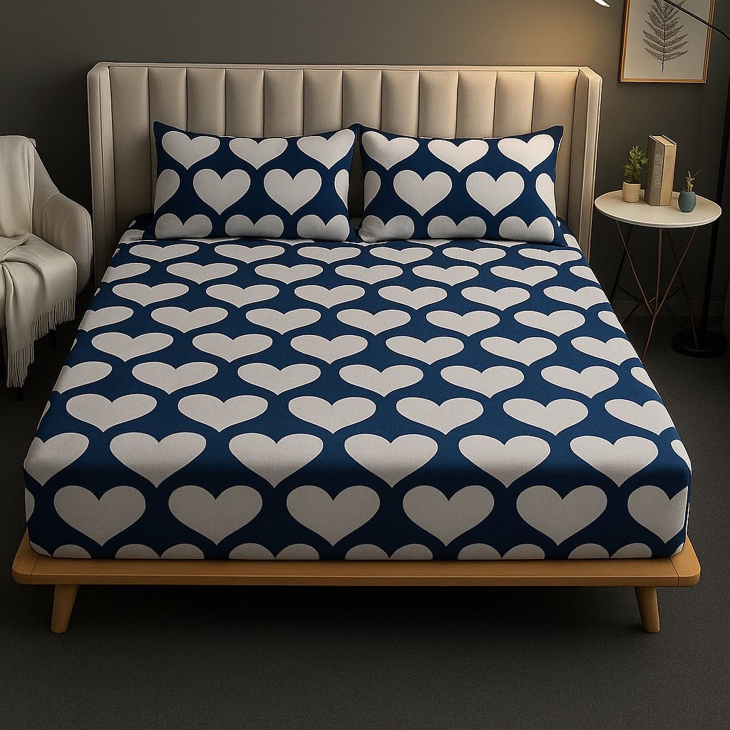 Çarçaf plishi me llastik dhe dy këllëf jastëku